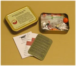 Give a man a fish... Food acquisition is vital after your granola is gone. This pocket fishing kit contains all the necessary tools to set out several lines and feed the beast. When a storm hits, take a moment to regroup and make a plan...fish!