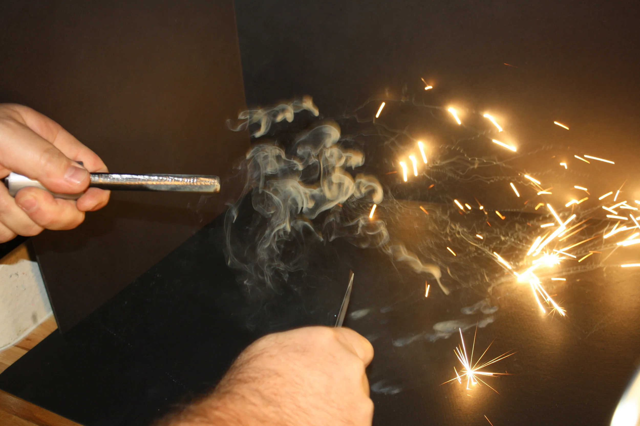 Sparks! Lots of sparks! When we tested the market leaders, they all lacked that certain spark; so we made our own. Ours is longer and thicker, this gives you more striking surface and can be held with gloves. Simple yet effective firestarting, the Sparx Rod will light your tinder and let you tap into your inner pyro. Not to be used on a life raft.