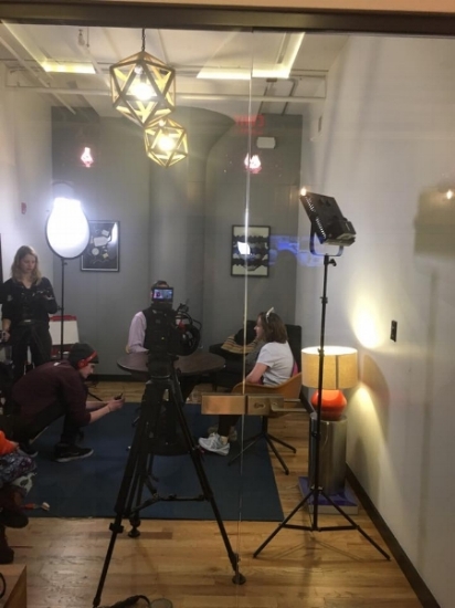 Lena attends filming for the Shray Skincare Video Campaign for women's empowerment!