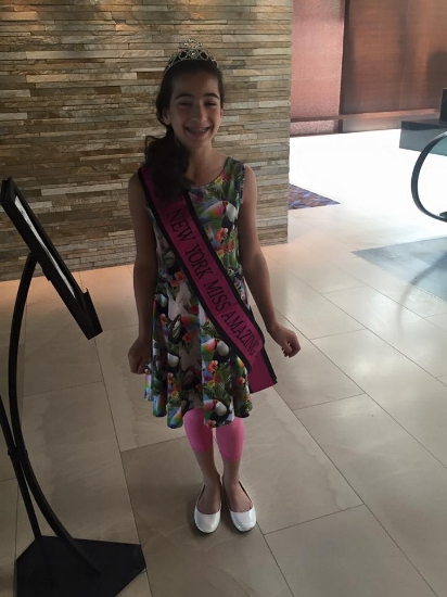 Kristina arriving at the 2016 National Miss Amazing Pageant in Chicago, IL.