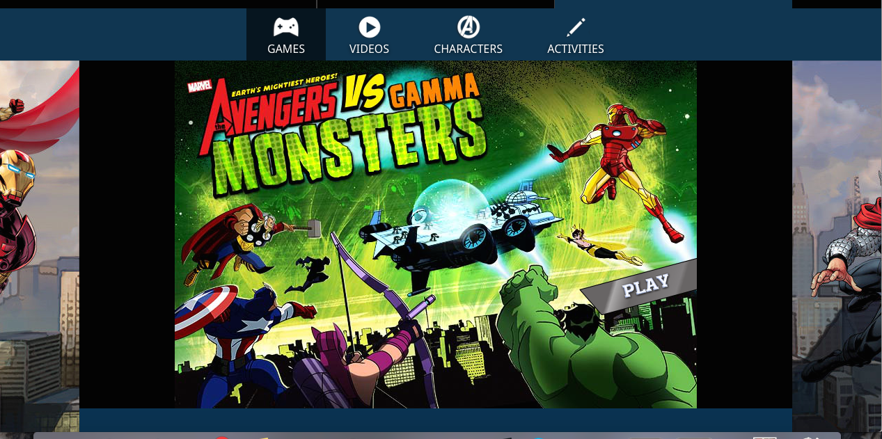 Disney Marvel Interactive Website