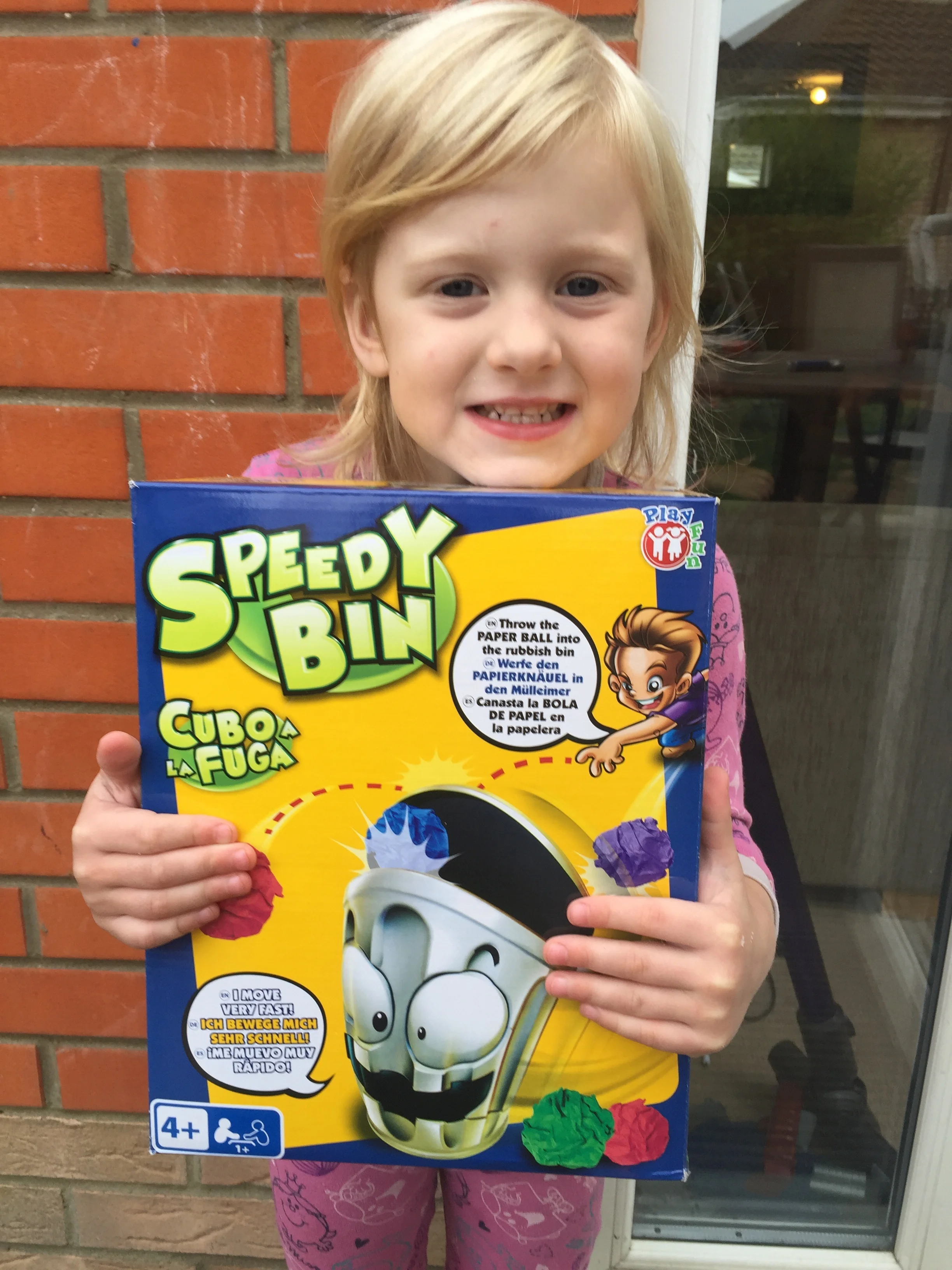Ready. Steady. Throw We love trying out and playing new games. Speedy Bin hasn't disappointed. It is a unique, interactive and fun game - one that the kids love.