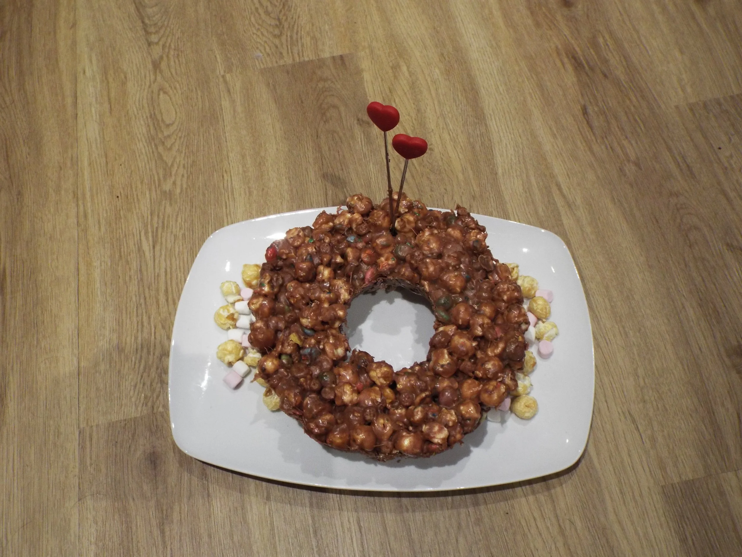 Popcorn Marshmallow Messy Cake