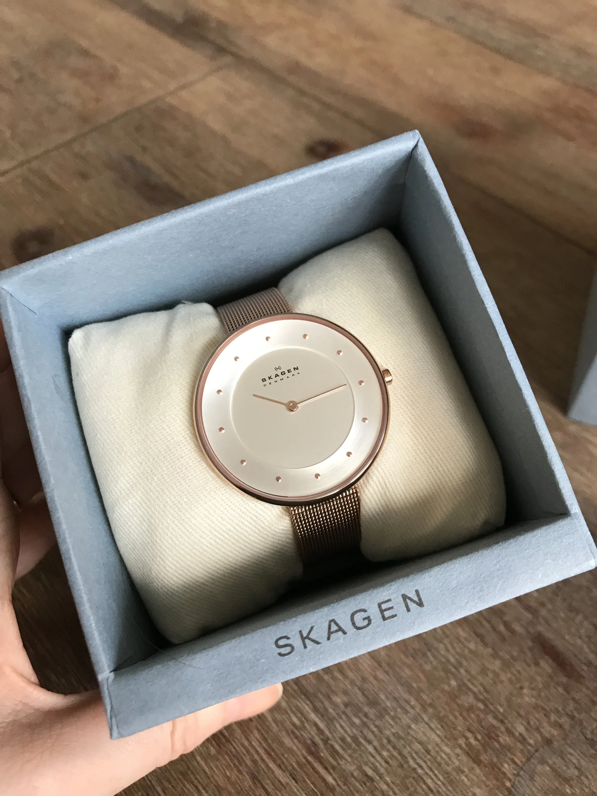 Skagen Gitte Rose Gold Steel Ladies Mesh Watch