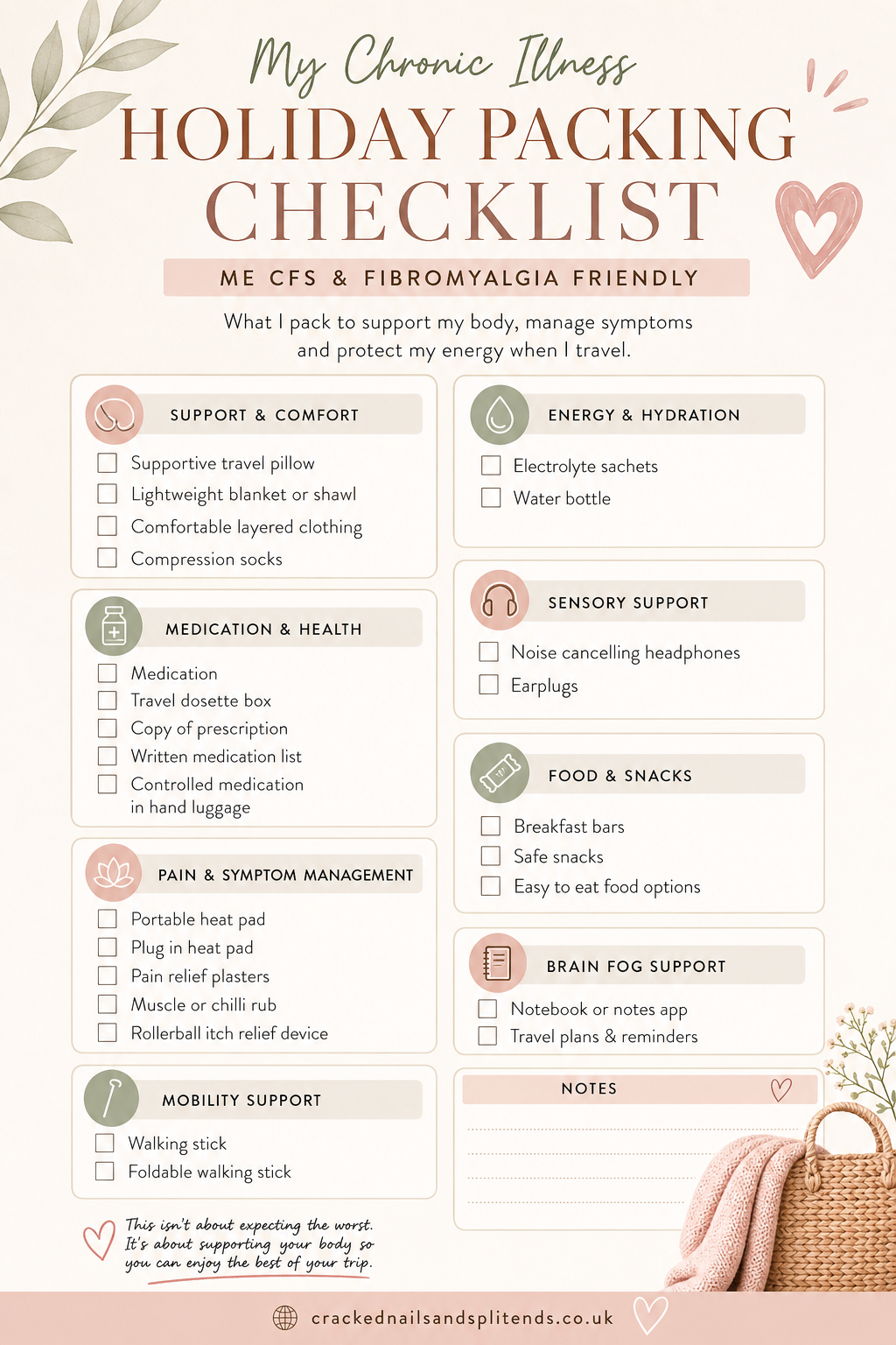 13 Aid Items I Pack for a Holiday Living with ME CFS and Fibromyalgia