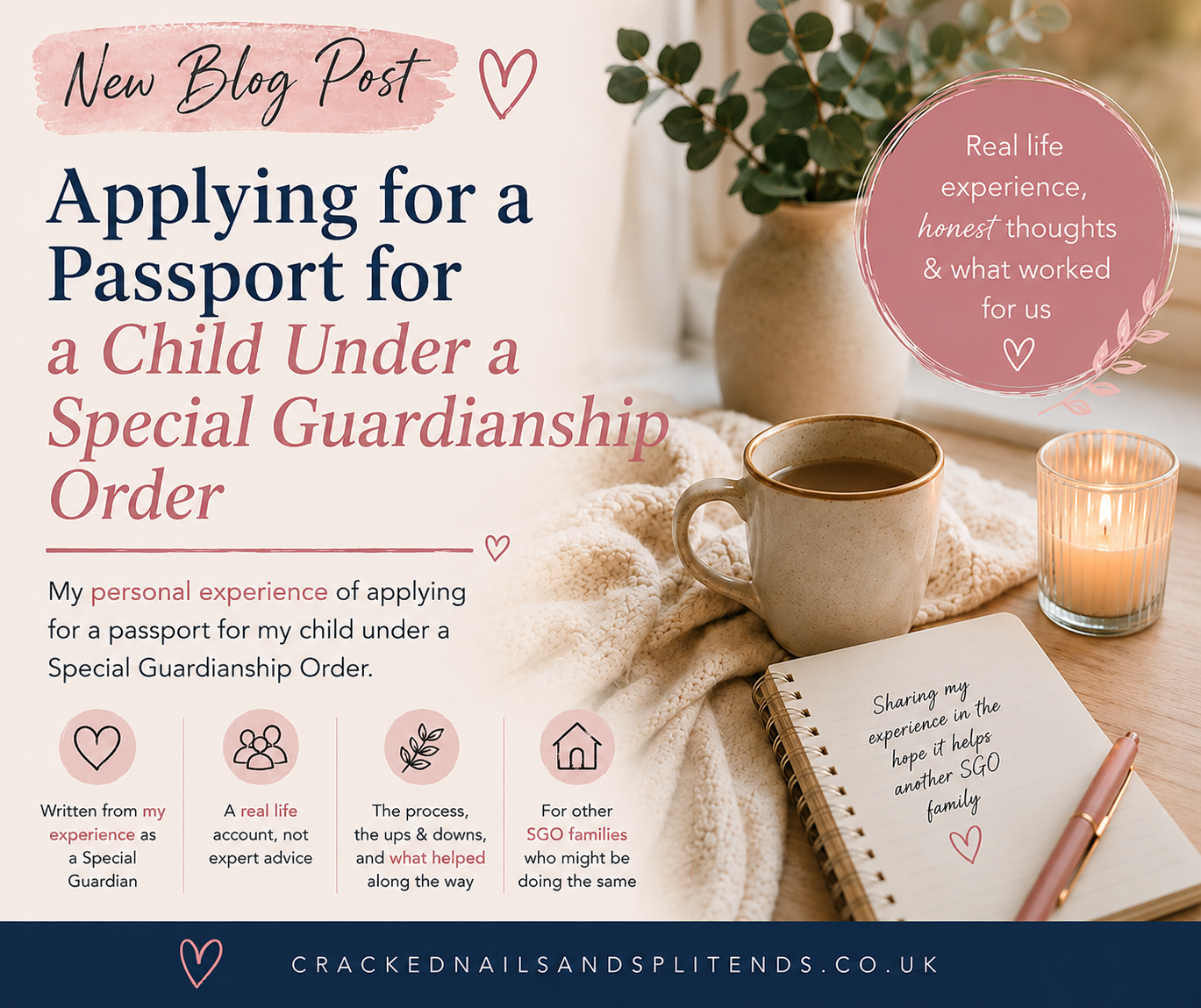 Applying for a passport for a child under a Special Guardianship Order – blog post sharing one special guardian’s real-life experience of the passport application process.