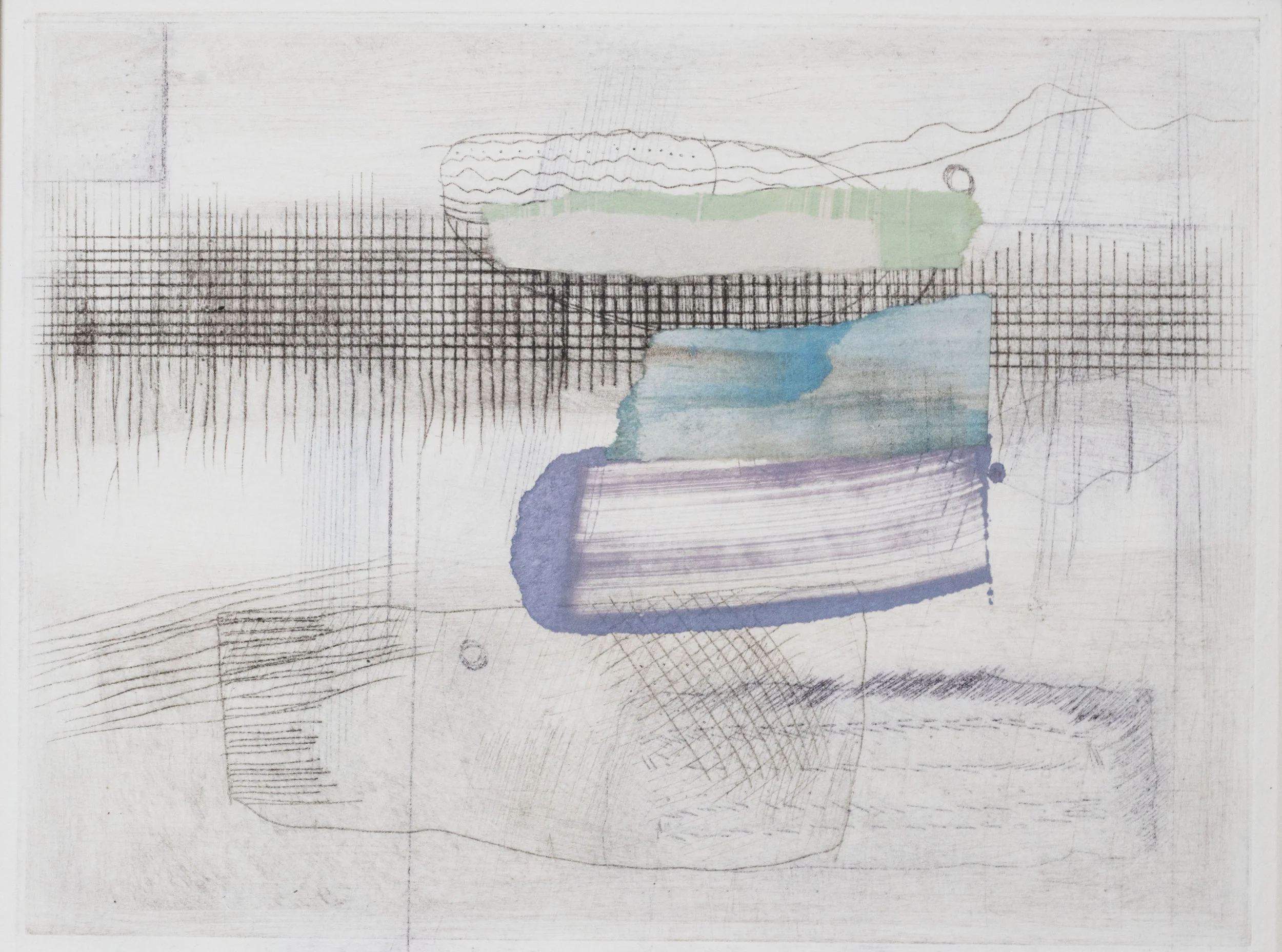 Out of it all arises, Drypoint & Monoprint on paper 