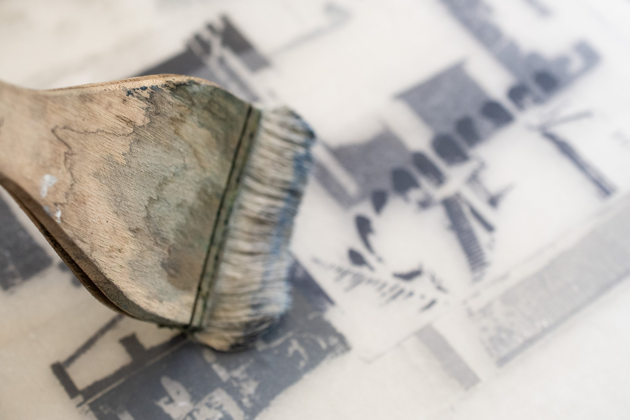 putting paste onto the tissue collage.jpg