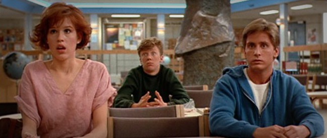 Molly Rigwald, Anthony Michael Hall and Emilio Estevez.