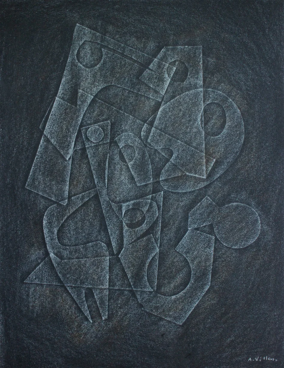 Abstract Composition (Composizione Astratta) - mixed media on paper (tecnica mista su carta) - 1970/76