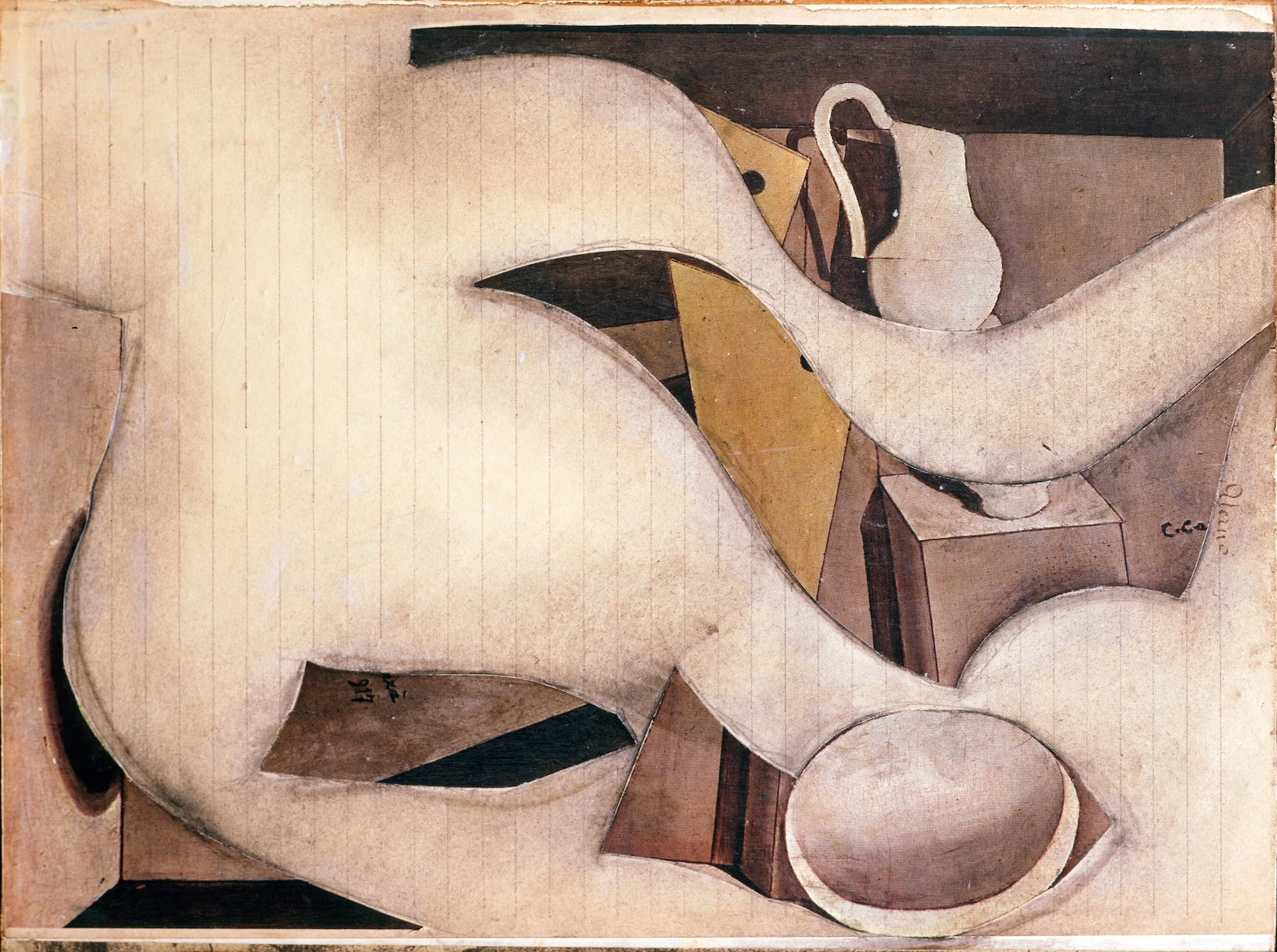 Armonia della Forma Archetipa (Archetypal Shape Armony) - tecnica mista e collage su tavola (mixed media and collage on board) - 1978/1983