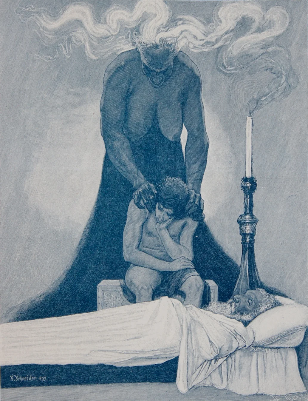 Gram - wood engraving (incisione) - 1894/95