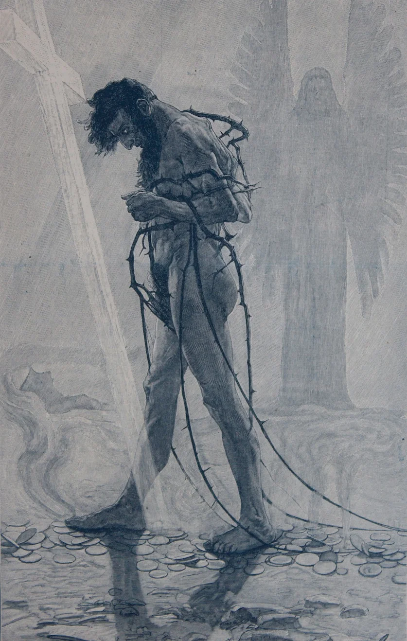Sascha Schneider - Judah - Wood engraving - 1895