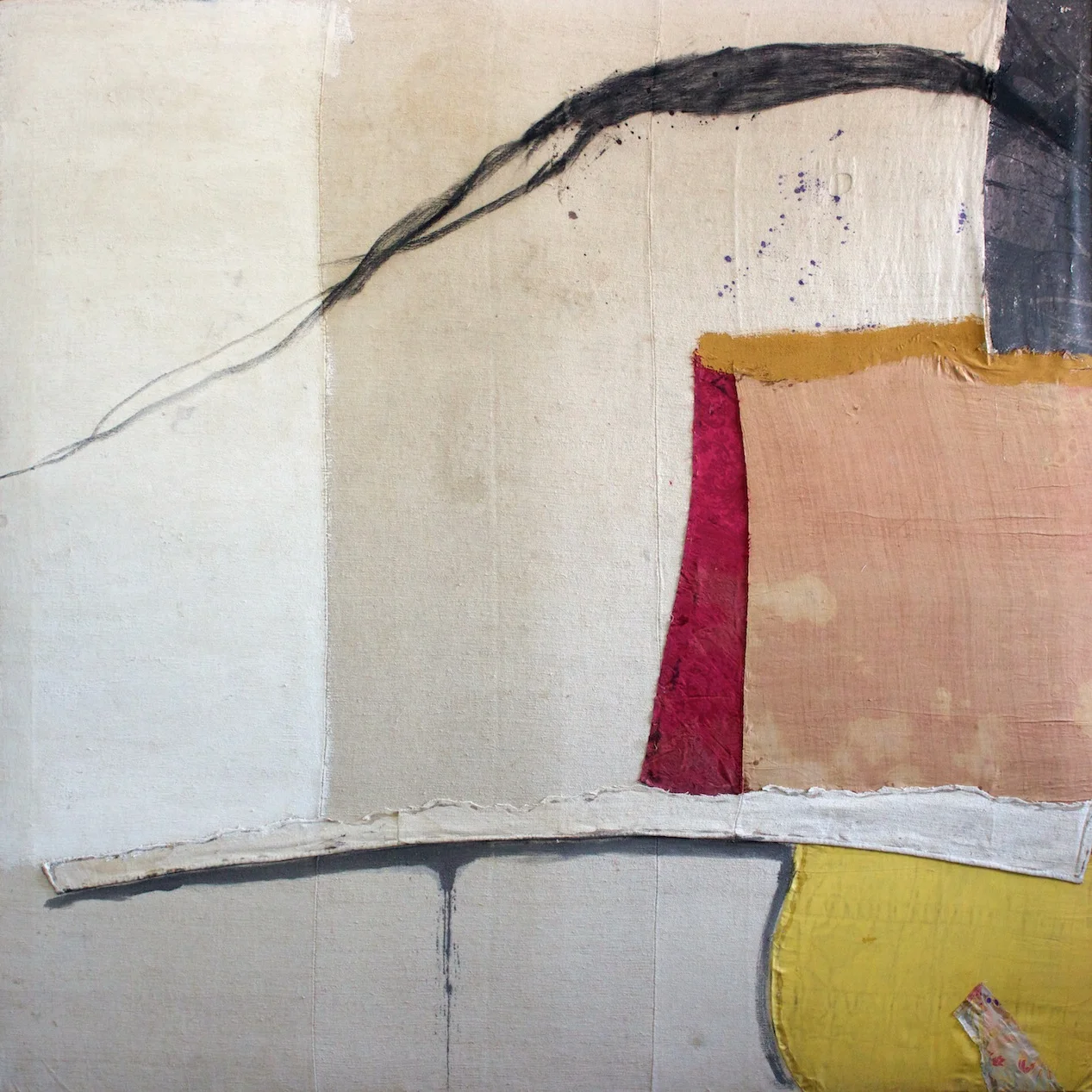 Marcello Mariani - Armonia della Forma Archetipa - Mixed media and collage on ancient canvas - 1980