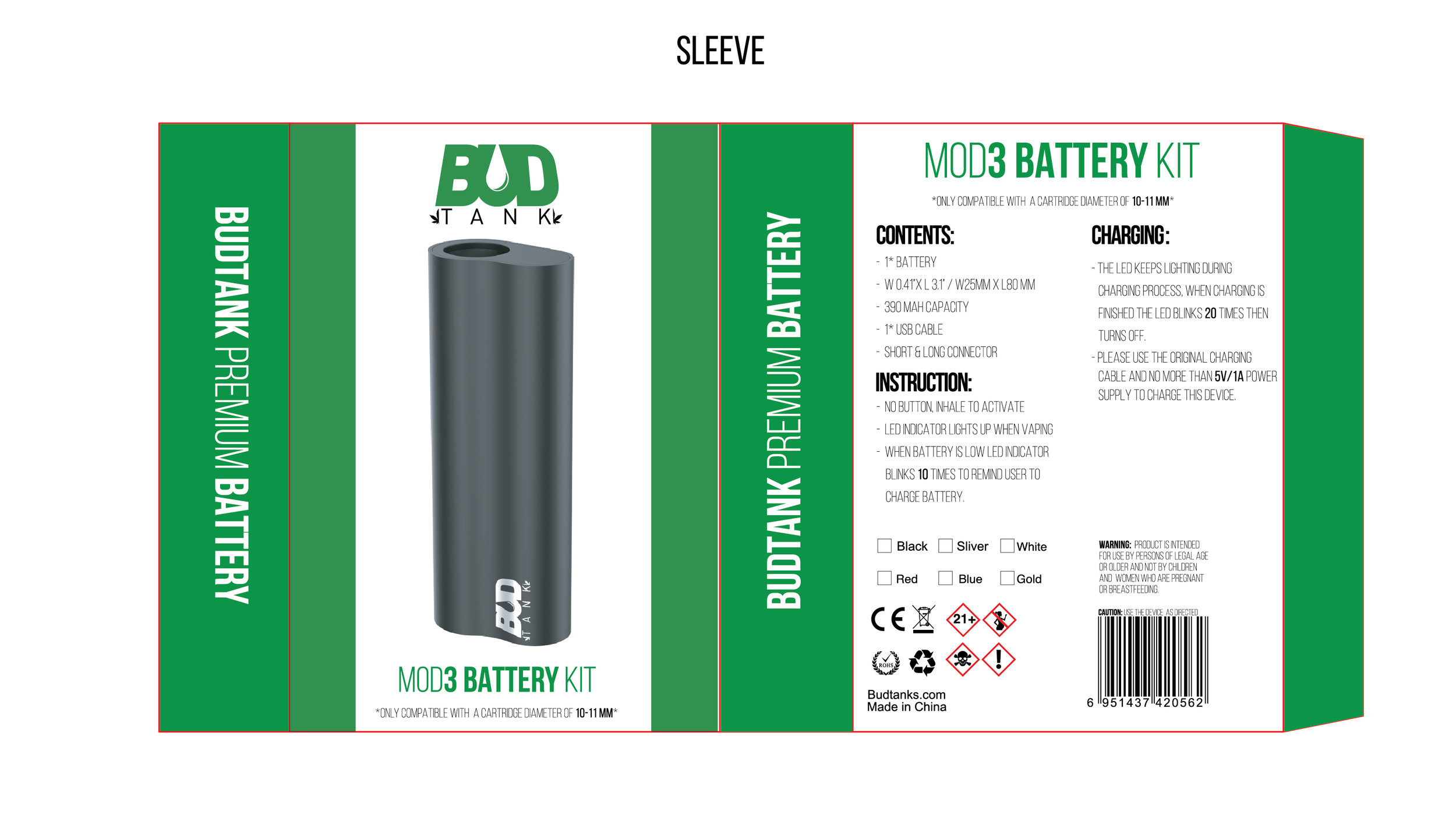 Bud Tank Mod 3 Package Design