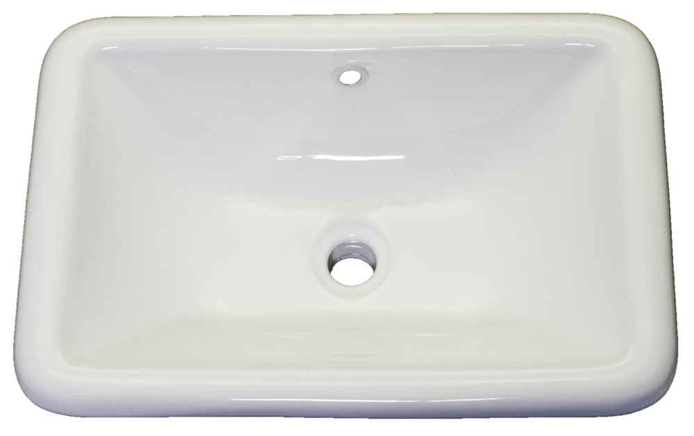Cornet Porcelain Rectangular Drop In, White Rectangular Drop In Bathroom Sink