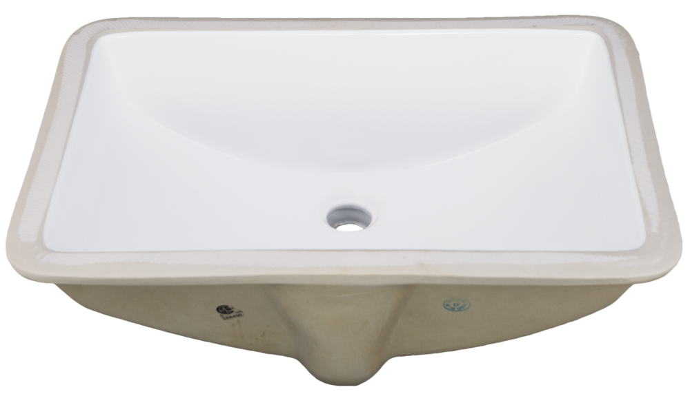 Trench Porcelain Rectangular Undermount Vanity Sink In White Bisque Black Blue Pearl Stone Trench Porcelain Rectangular Undermount, Rectangular Vanity Sinks White