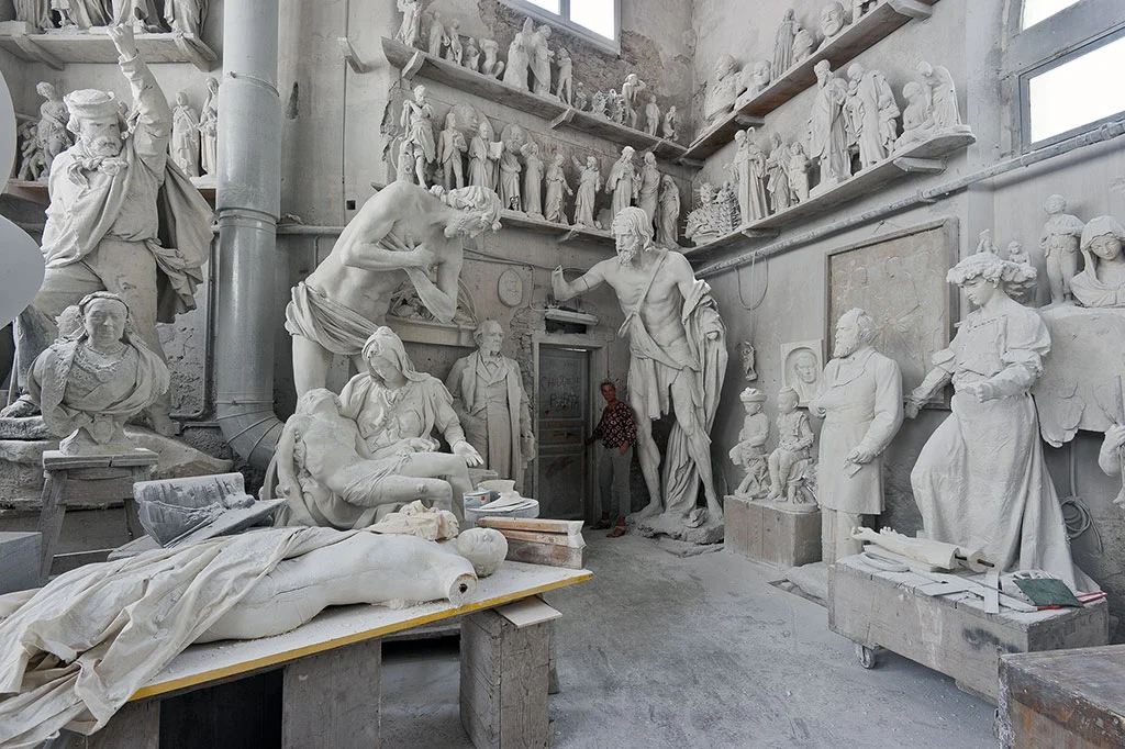 a marble studio in Carrara