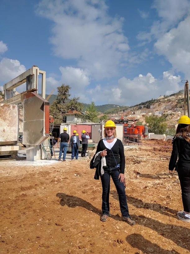 Teresa at a Quarry in Northern Italy.