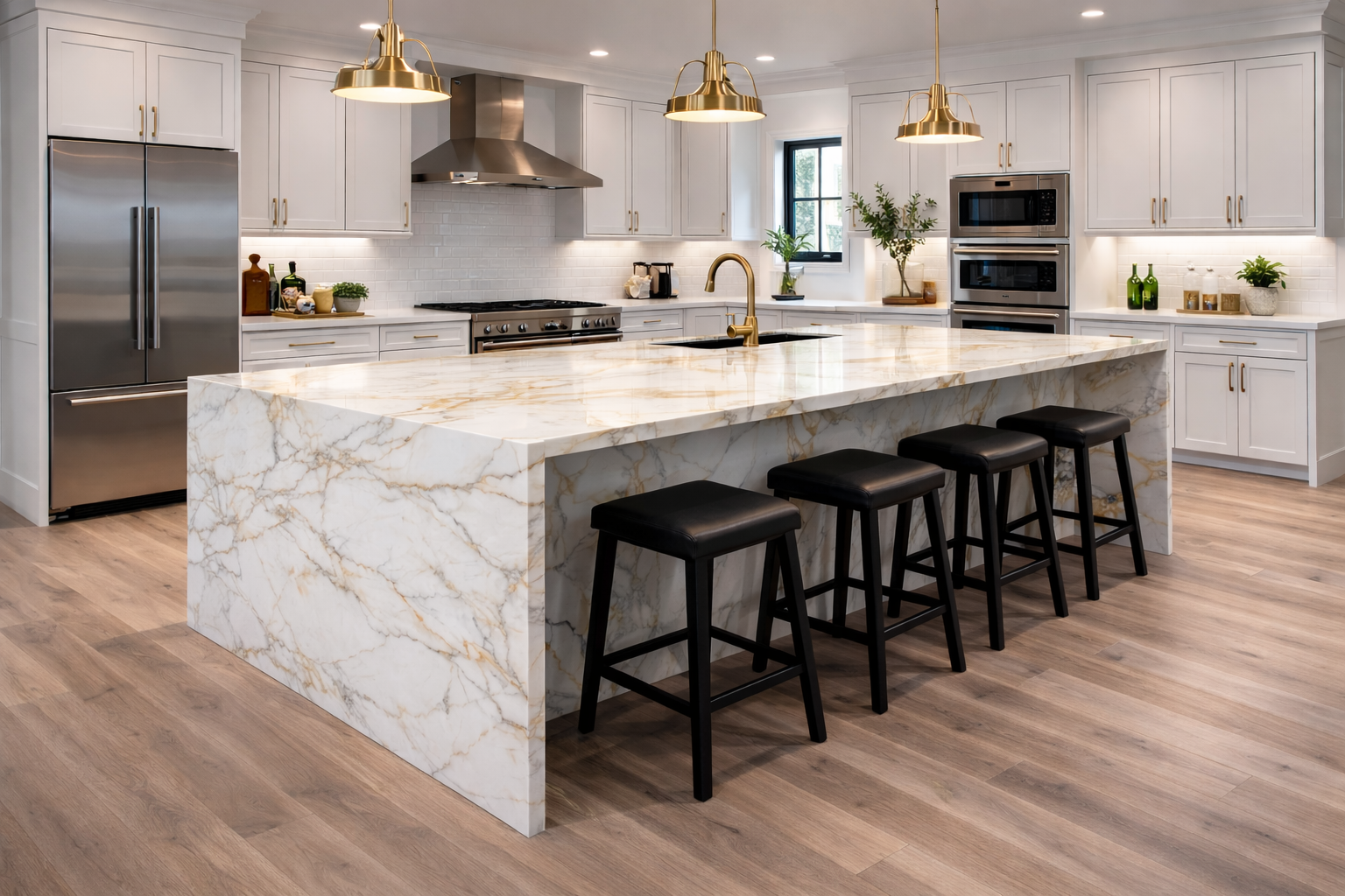 Modern kitchen with marble island.png