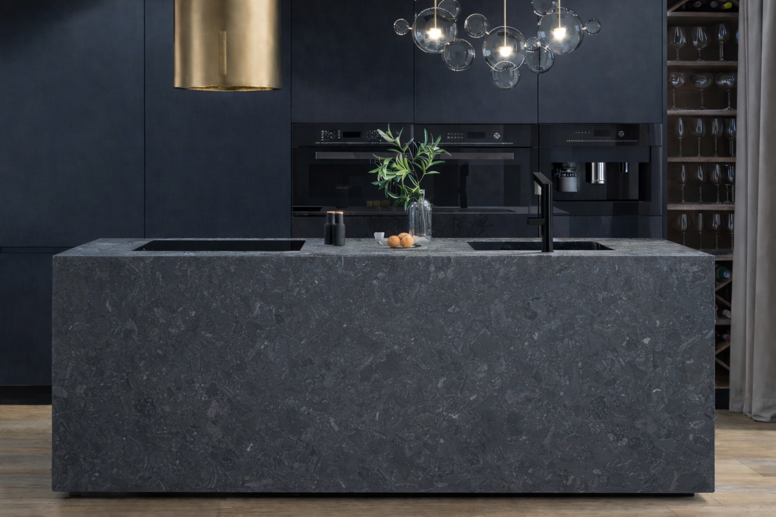Modern kitchen with dark stone island.png