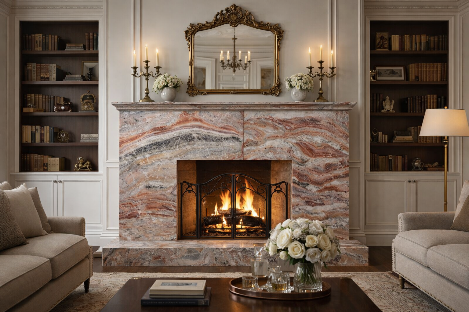 Elegant living room with onyx fireplace.png