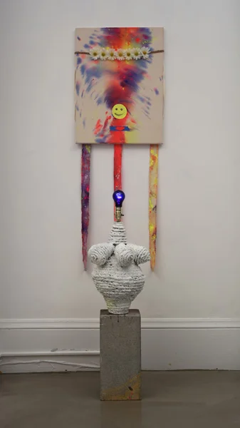 "White Girl Blues "<br>Various media (2014)<br>72 x 24 x 24 inches
