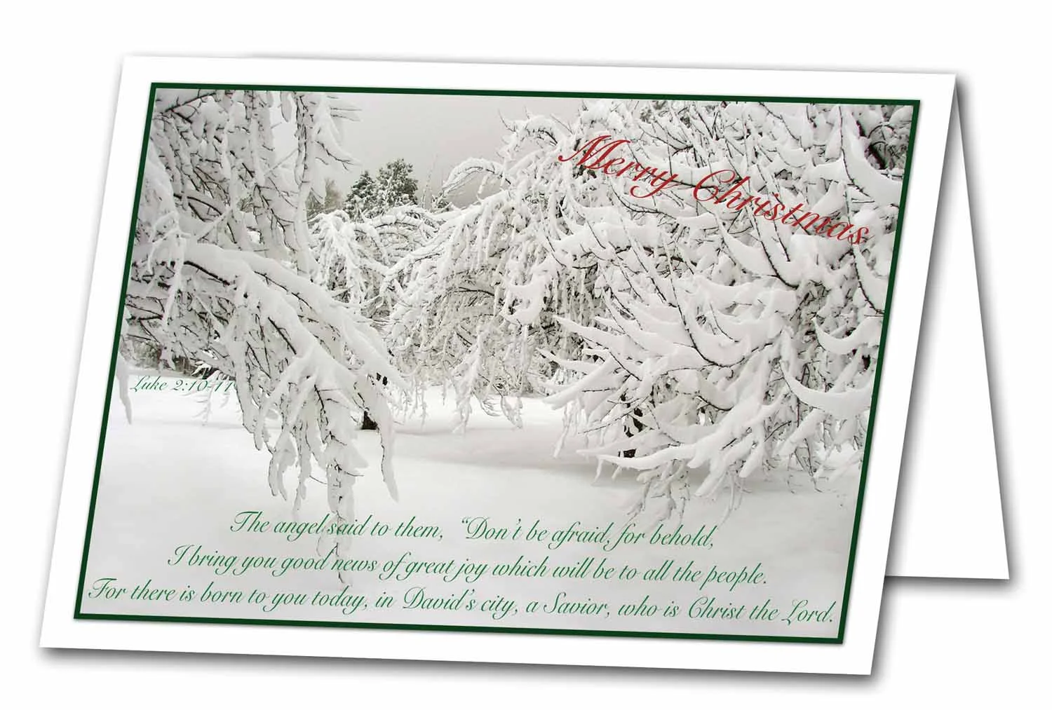 Snow Scripture Christmas card