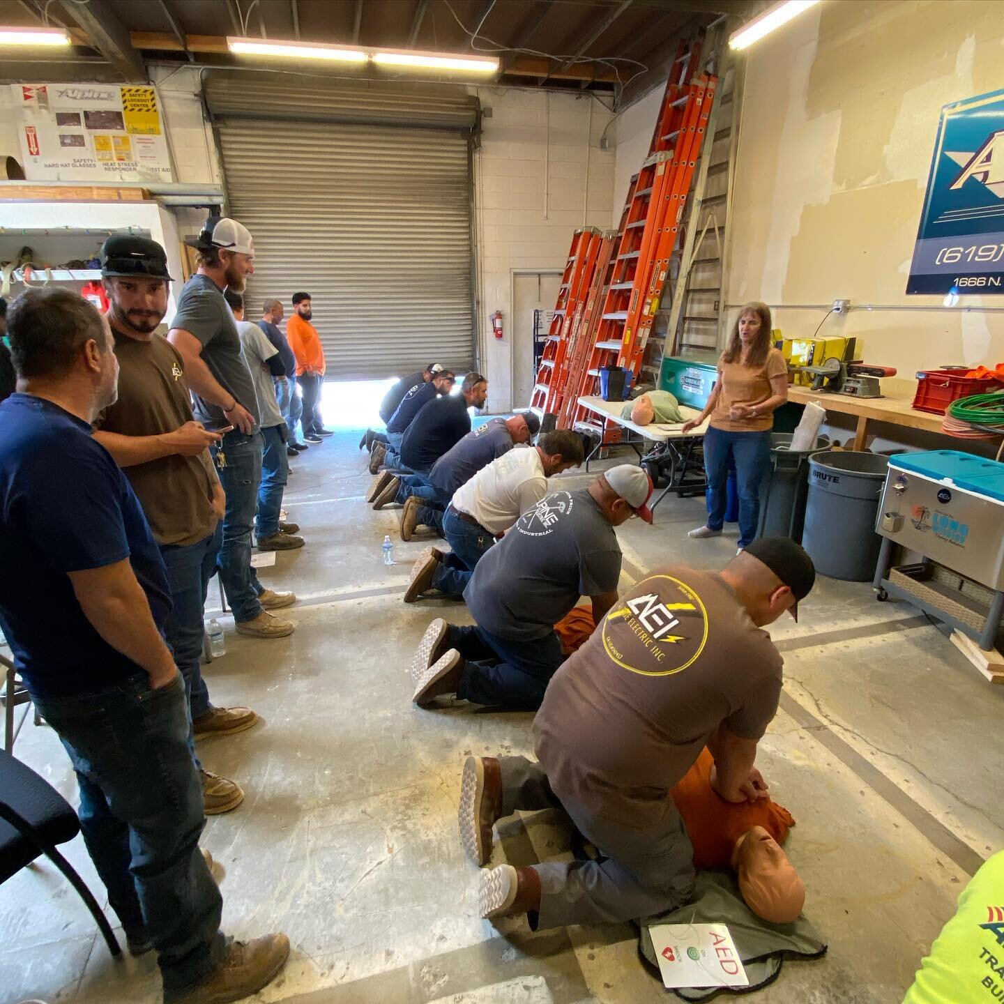 Alpine Electric CPR Class. All of our guys are CPR trained. We are ready for anything. #electricians