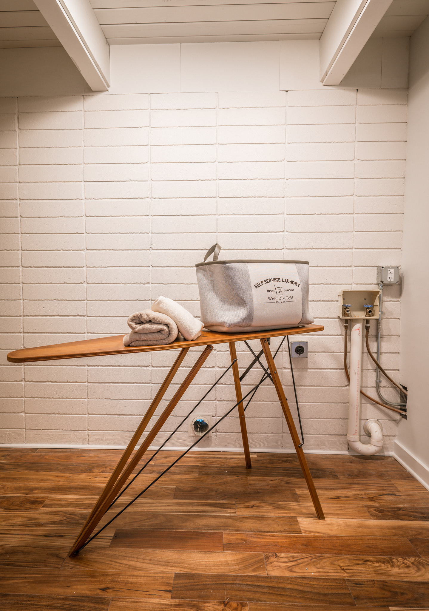 Second laundry in kids' playroom