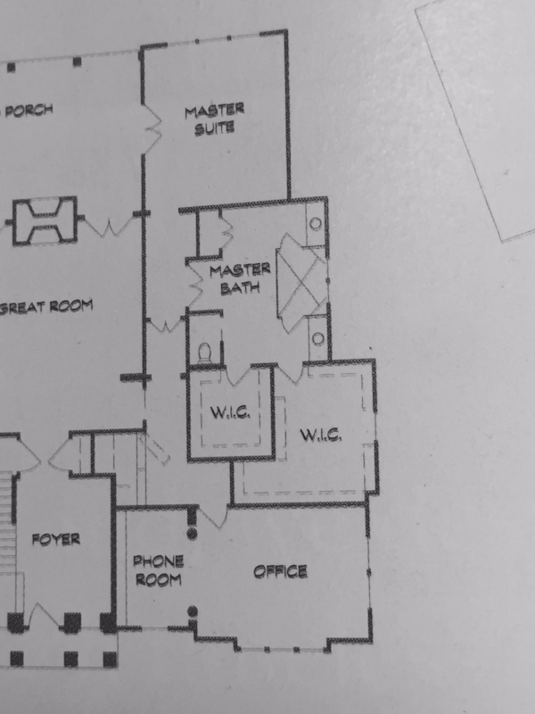 Master Suite floorplan from house #6, the Bridgehampton, by Artisan Signature Homes