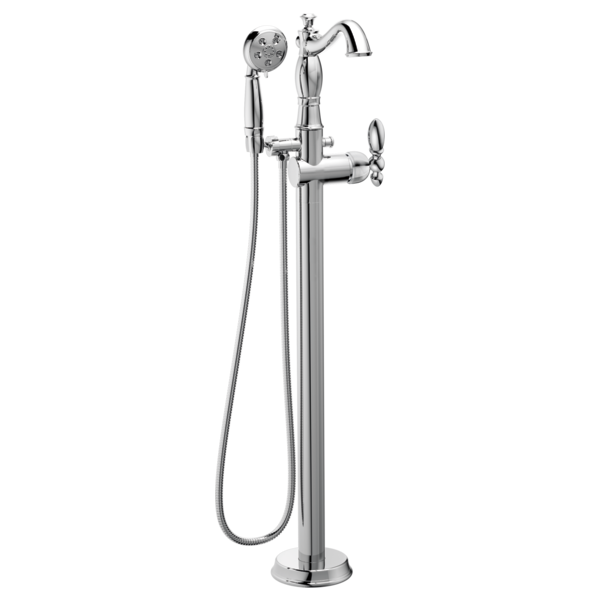 Delta Cassidy Chrome Floor Mount Tub Filler