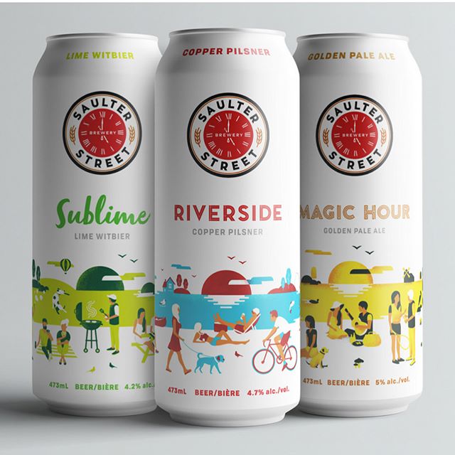 Visit Saulter Street Brewery to share pints with friends and check out the new cans we designed, available in their taproom or at select lcbo&rsquo;s 
#cheerstonow #saulterstreetbrewery @saulterstreetbrewery