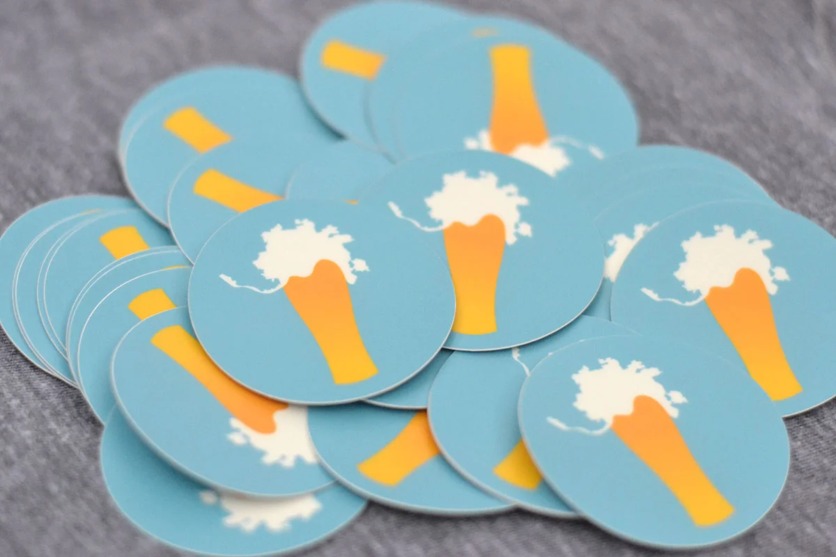 Tour de Cincinnati Beer stickers