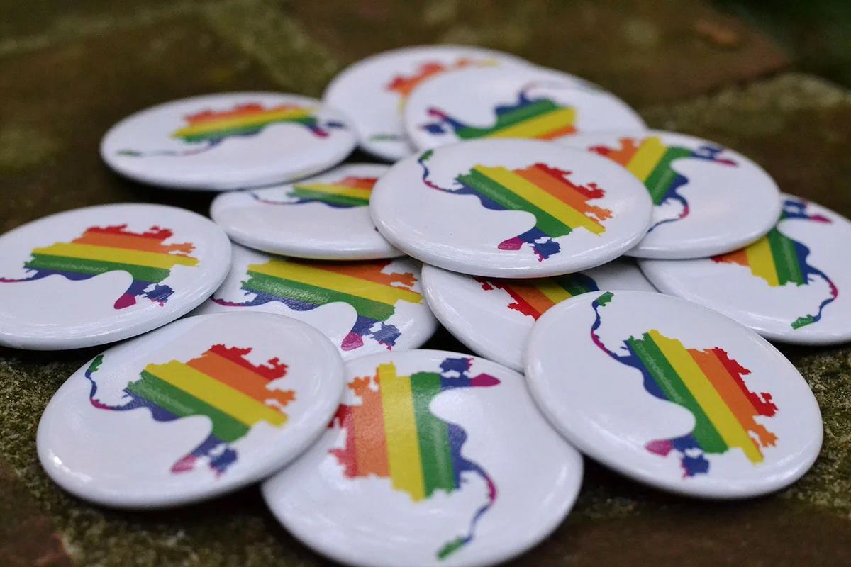 Tour de Cincinnati Pride buttons
