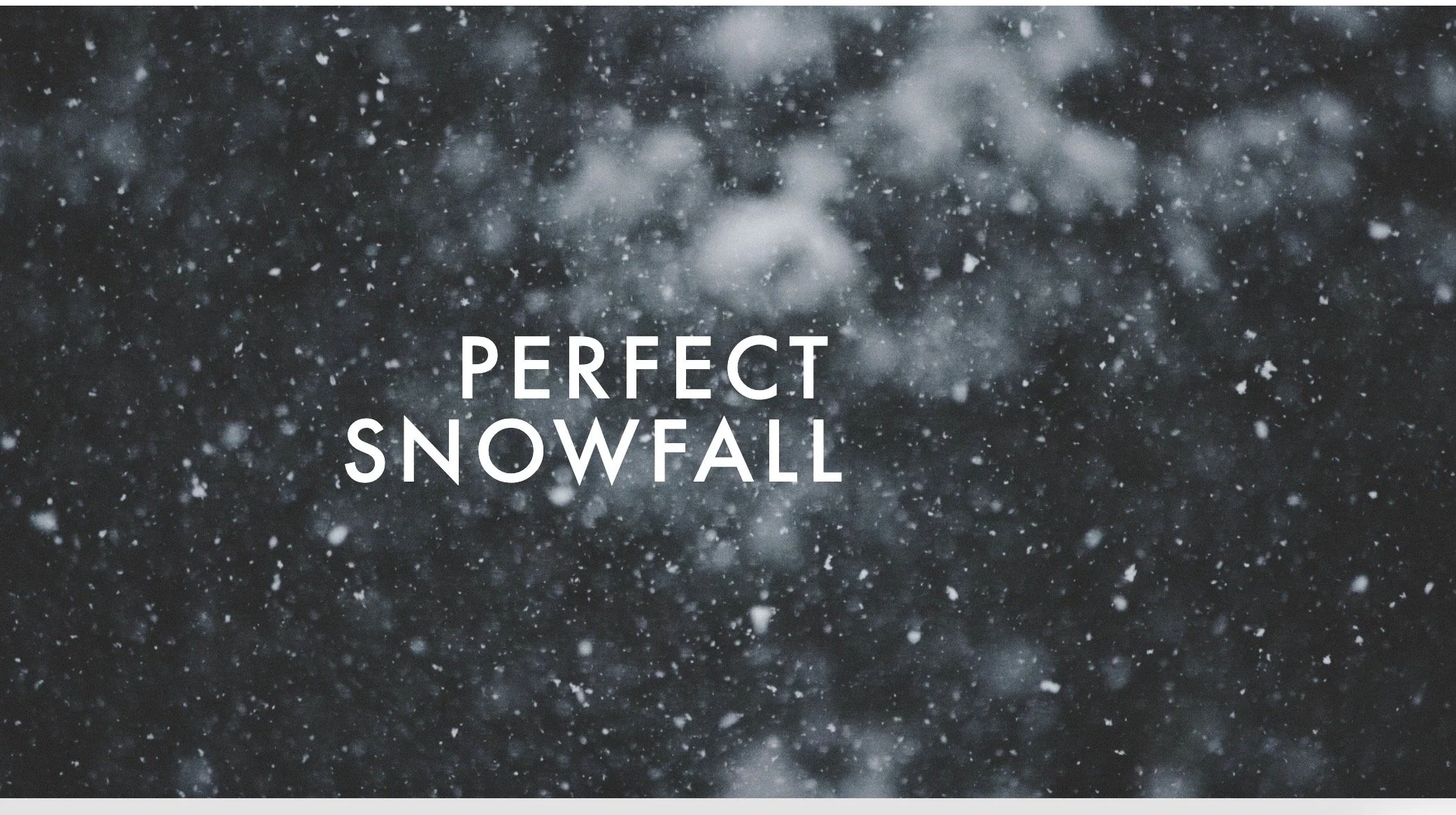 Perfect Snowfall