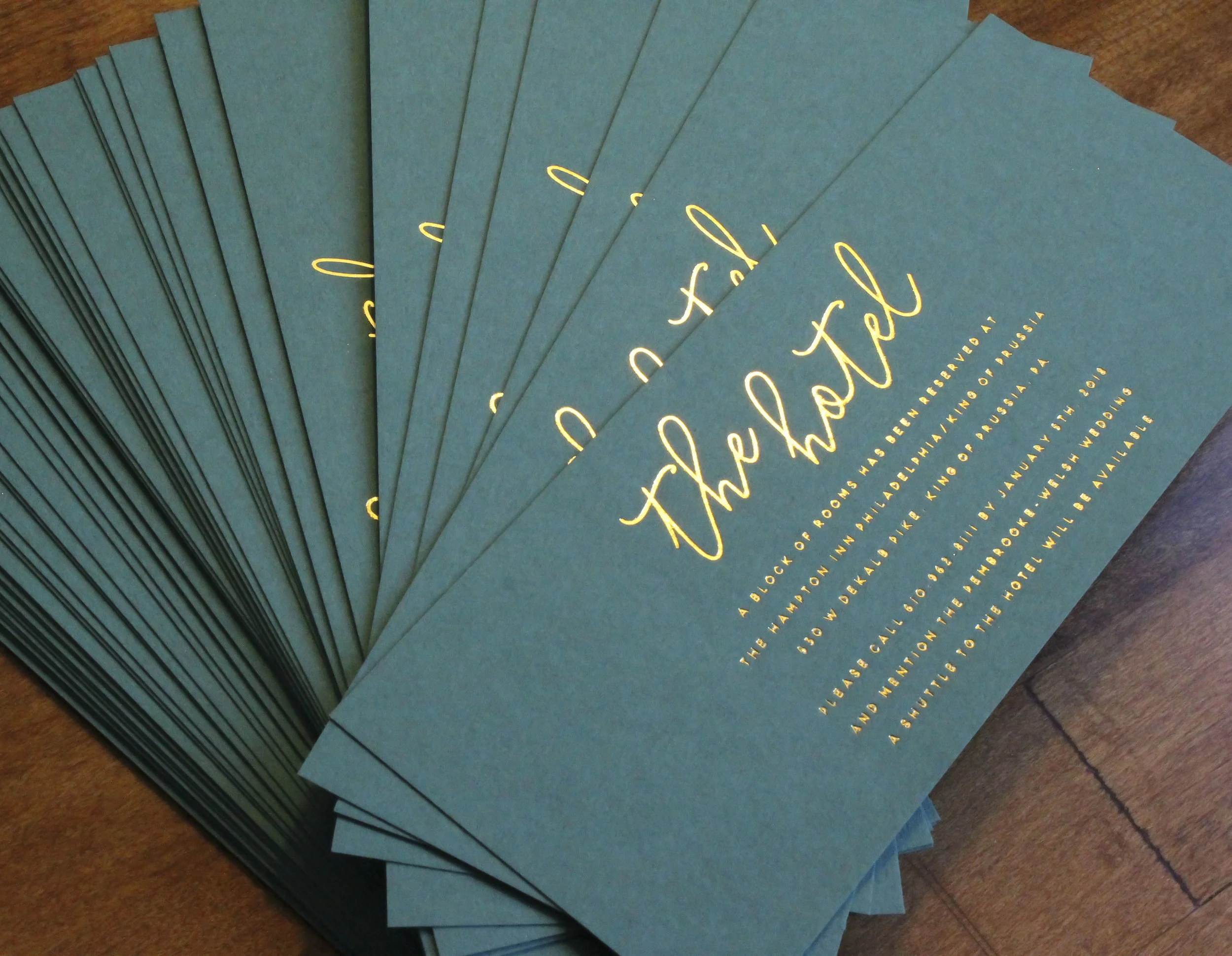 Burgundy Green Gold Foil Wedding Invitations