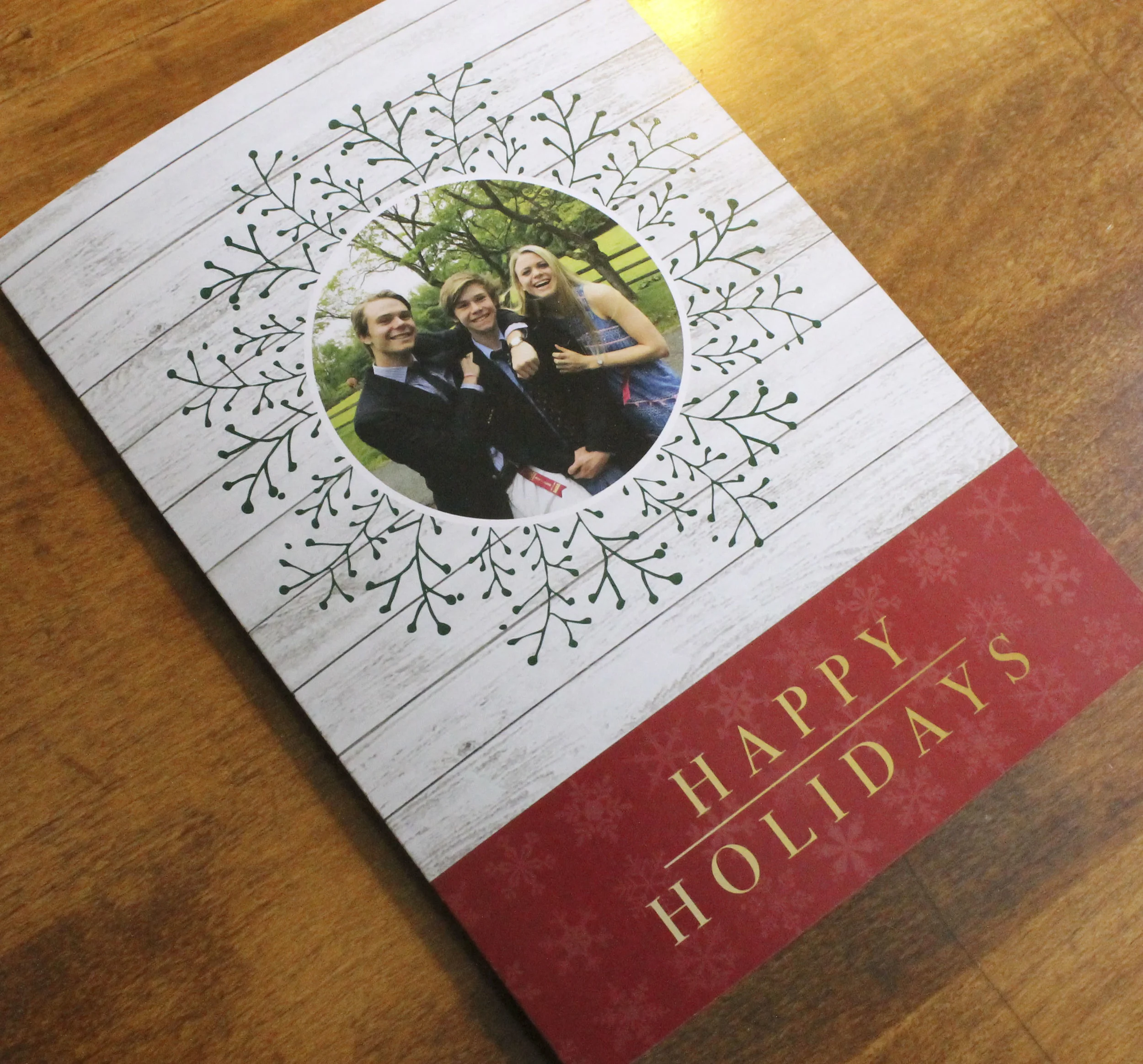 Holiday Card Family Photo Rustic