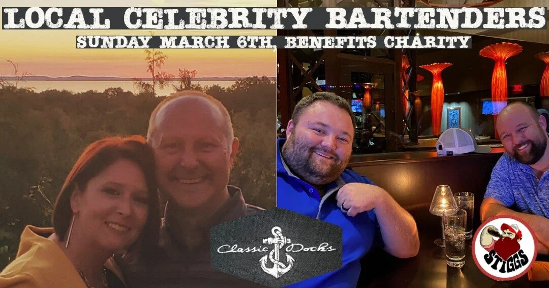 Sunday March 6th - Guest Bartenders

Erika and Alan West - Andy and Tyler Reynolds

Classic Docks is a local family-owned and operated business. They specialize in custom wood Docks and head-houses. They have proudly serviced Walloon Lake and Lake Ch