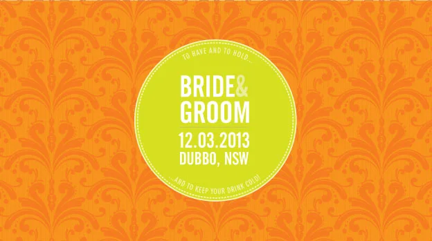 'Fleur Roundel' Wedding Stubby Holders