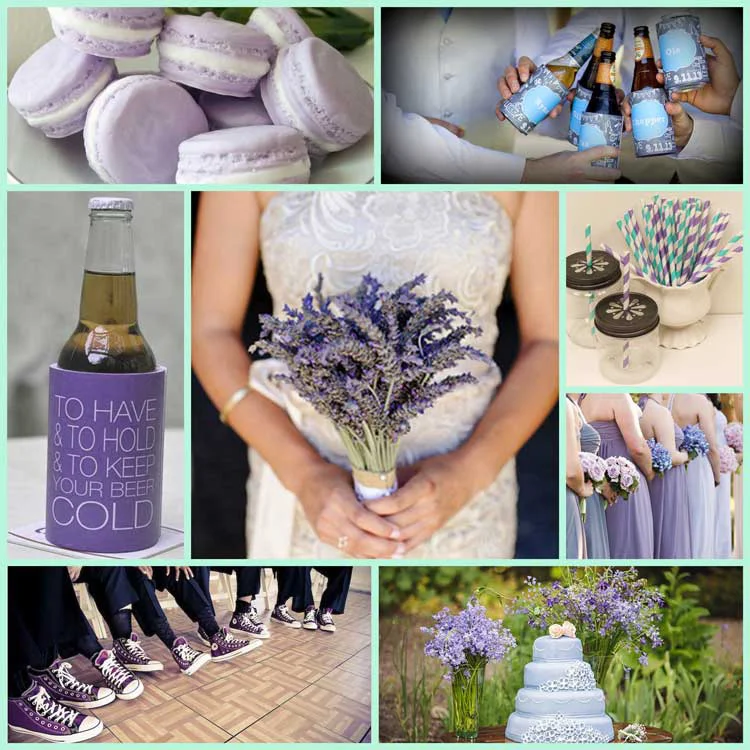 Lavender, Mint and Cornflower Blue
