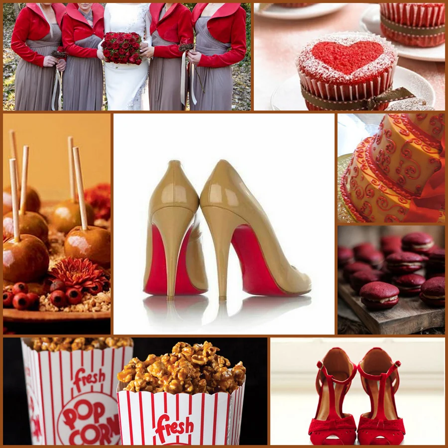 Red, Caramel and Grey