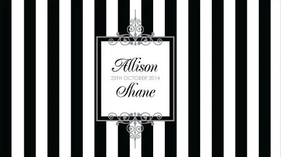 'Formal B&W' Wedding Stubby Holders