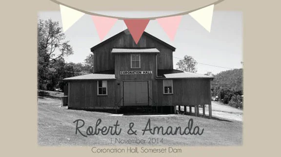 'Rustic Barn' Wedding Stubby Holders