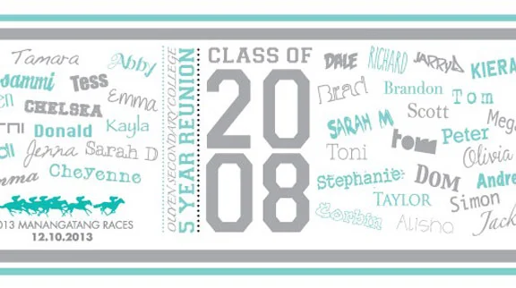 'Class of 2008' School Reunioin Stubby Holders