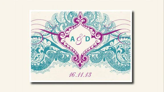 'Peacock' Wedding Stubby Holder