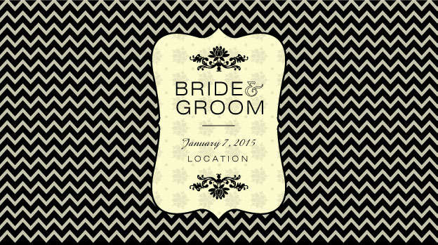 'Vintage Borders' Wedding Stubby Holders