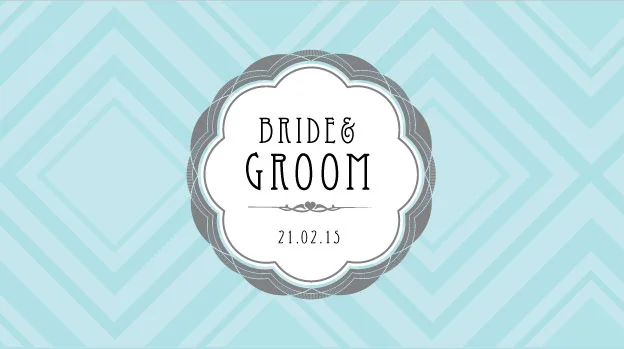 'Deco Disc' Vintage Wedding Stubby Holders