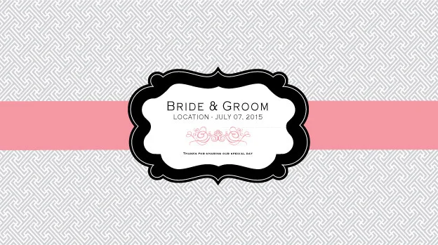 'Vintage Ribbon' Wedding Stubby Holders