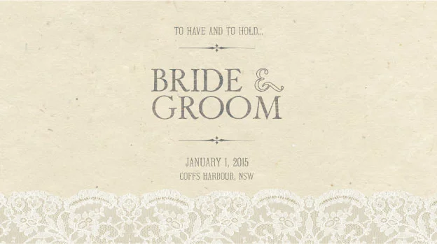 'Lace' Vintage Wedding Stubby Holders